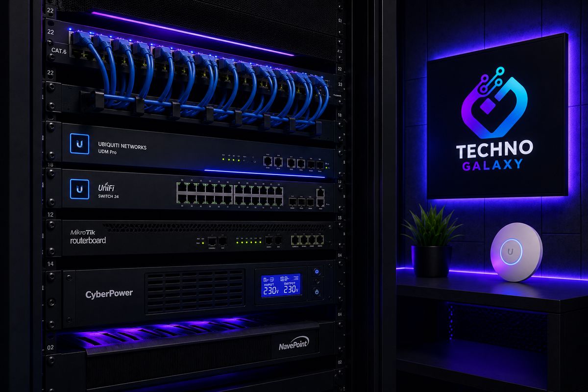 Network rack with structured cabling